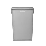 Alpine Rectangular Polypropylene Slim Trash Can, 23 Gallons, Gray