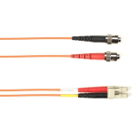 Black Box Fiber Optic Duplex Patch Network Cable - 6.50 ft Fiber Optic Network Cable for Network Device - First End: 2 x ST Network - Male - Second End: 2 x LC Network - Male - 1 Gbit/s - Patch Cable - OFNR - 62.5/125 Âµm - Orange - TAA Compliant