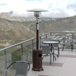 Flash Furniture Sol Stainless-Steel 40,000 BTU Outdoor Propane Heater With Wheels, 87inH x 31inW x 18inD, Bronze