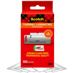 Scotch Thermal Laminating Pouches, 100 Laminating Sheets, 5 mil., Laminate Business Cards, Banners and Essays, Ideal Office or Back to School Supplies, Fits Business Card Size (2.32 in. x 3.7 in.) Paper