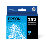 Epson 252 DuraBrite Ultra Cyan Ink Cartridge, T252220-S