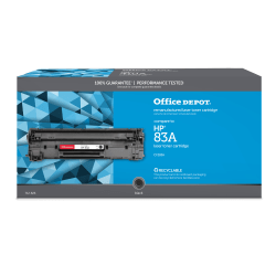 Office Depot Brand Remanufactured Black Toner Cartridge Replacement For HP 83A