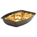 Cambro Camwear Rectangular Ribbed Bowls, 12 Qt, Black, Pack Of 4 Bowls