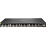 HPE 6300F 48-port 1GbE Class 4 PoE and 4-port SFP56 Switch - 48 Ports - Manageable - 3 Layer Supported - Modular - 4 SFP Slots - 86 W Power Consumption - Twisted Pair, Optical Fiber - 1U High - Rack-mountable - Lifetime Limited Warranty