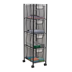 Baxton Studio Dorthy Kitchen Storage Cart, 37-3/16inH x 47-11/16inW, Dark Green/Natural