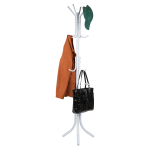 Mind Reader Alloy Collection Coat Rack with 11 Hooks, 67-1/4inH x 17-1/2inW x 17-1/2inD, White