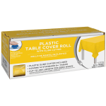 Amscan Boxed Plastic Table Roll, Yellow Sunshine, 54in x 126'