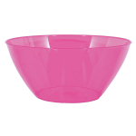 Amscan 5-Quart Plastic Bowls, 11in x 6in, Bright Pink, Set Of 5 Bowls