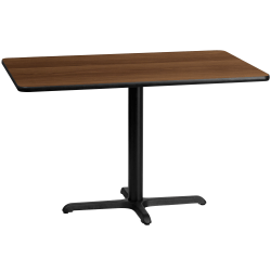 Flash Furniture Rectangular Laminate Table, 31-3/16inH x 30inW x 48inD, Walnut