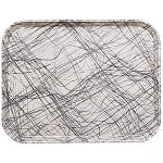 Cambro Camtray Rectangular Serving Trays, 14in x 18in, Gray Swirl, Pack Of 12 Trays