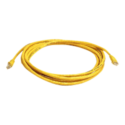 Monoprice Cat5e 24AWG UTP Ethernet Network Patch Cable, 10ft Yellow - 10 ft Category 5e Network Cable for Network Device - First End: 1 x RJ-45 Male Network - Second End: 1 x RJ-45 Male Network - Patch Cable - Gold Plated Contact - 24 AWG - Yellow