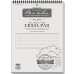 Rite in the Rain All-Weather Spiral Legal Pads, 8-1/2in x 11in, Universal Ruled, Gray, Pack Of 3 Pads