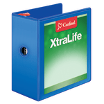 Cardinal XtraLife Locking Slant-D Ring 3-Ring Binder, 5in D-Rings, Blue