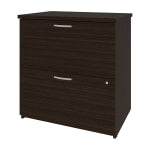 Bestar Universel 28-5/16inW x 19-5/8inD Lateral 2-Drawer File Cabinet, Dark Chocolate