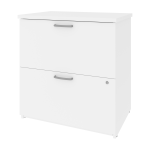 Bestar Universel 28-5/16inW x 19-5/8inD Lateral 2-Drawer File Cabinet, White