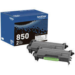 Brother TN-850 High-Yield Black Toner Cartridges, Pack Of 2 Cartridges