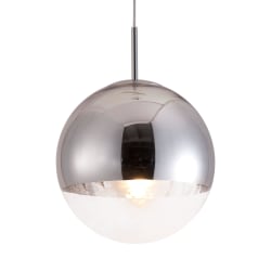 Zuo Modern Kinetic Ceiling Lamp, 11-4/5inW, Clear Glass/Chrome Base