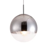 Zuo Modern Kinetic Ceiling Lamp, 11-4/5inW, Clear Glass/Chrome Base