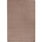 Joy Carpets Kid Essentials Solid Color Rectangle Area Rug, Endurance, 12ft x 6ft, Taupe