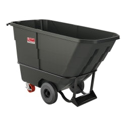 Suncast Commercial Tilt Truck, Heavy Duty, 0.5 Cu Yd., 34-7/8inH x 27-3/4inW x 59-1/8inD, Black