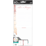 Happy Planner Skinny Classic Half Sheet Filler Paper, 60 Sheets, 4-1/8in x 9-1/4in, Notes And Things