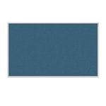 Ghent Aluminum Frame Vinyl Bulletin Board, 24in x 24in, Ocean, Satin Frame