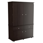 Inval 48inW Armoire/AV Storage Cabinet, Espresso