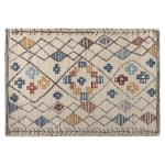 Baxton Studio Triton Hand-Tufted Wool Area Rug, 5-1/4ft x 7-1/2ft, Multicolor/Ivory