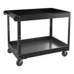 Lorell 2-Shelf Utility Cart, 24inW, Black