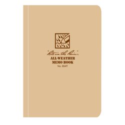 Rite in the Rain Field-Flex Memo Book, 3 1/2in x 5in, i Subject, 56 Sheets, Tan