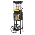 Nostalgia Electrics Vintage Popcorn Cart, Black