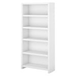 Bush Business Furniture Echo 66inH 5-Shelf Bookcase, Pure White, Standard Delivery