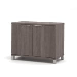 Bestar Pro-Linea 36inW Low Storage Cabinet, Bark Gray