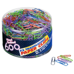 OIC Translucent Vinyl Paper Clips, Box Of 600, No. 2, Assorted Colors