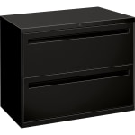 HON Brigade 700 36inW x 18inD Lateral 2-Drawer File Cabinet, Black