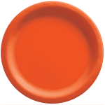 Amscan Round Paper Plates, Orange Peel, 10in, 50 Plates Per Pack, Case Of 2 Packs