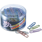 OIC Translucent Vinyl Paper Clips, Box Of 200, Giant, Assorted Colors