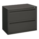 HON Brigade 700 36inW x 19-1/4inD Lateral 2-Drawer File Cabinet, Charcoal