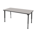 Marco Group Apex Series Rectangle Adjustable Table, 30inH 72inW x 30inD, Gray Nebula/Black