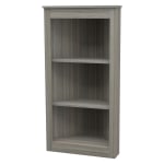 Inval America 48inH 3-Shelf Corner Bookcase, Smoke Oak