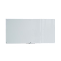 U Brands Frameless Non-Magnetic Glass Dry-Erase Board, 72 X 36, Frosted White (Actual Size 70in x 35in)