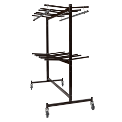 National Public Seating Folding Chair Dolly/Coat Rack, 70inH x 67inW x 33-1/4inD, Brown