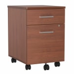 Linea Italia 20inD Mobile Vertical File Cabinet, Cherry