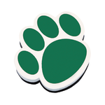 Ashley Productions Magnetic Whiteboard Erasers, 3 3/4in, Green Paw, Pack Of 6