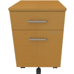 Linea Italia 20inD Mobile Vertical File Cabinet, Maple