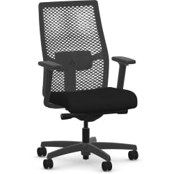 HON Ignition 2.0 Ergonomic Mesh/Fabric Mid-Back Task Chair, Black