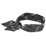 Ergodyne Chill-Its 6700 Evaporative Cooling Tie Bandana, Skulls, Pack Of 24 Bandanas