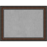 Amanti Art Magnetic Bulletin Board, Steel/Aluminum, 33in x 25in, Cyprus Walnut Wood Frame