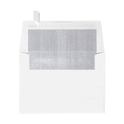 LUX Invitation Envelopes, A6, Peel & Press Closure, Silver/White, Pack Of 1,000