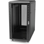 StarTech 32U 19in Server Rack Cabinet, Adjustable Depth 6-32 inch, Flat Pack, Lockable 4-Post Network/Data Rack Enclosure with Casters - 32U 19-inch server rack cabinet - 6-32in Adjustable depth